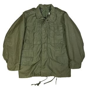 Vintage M65 Field Coat OG 107 Mens Medium Regular Faded Military Stencil Back